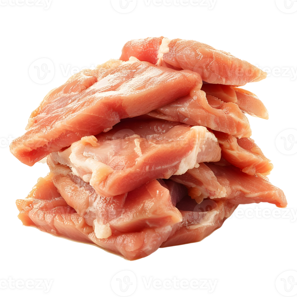 3D Rendering of a Marinated Chicken Meat on Transparent Background png