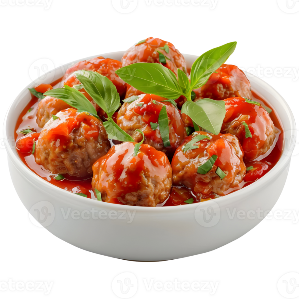 3D Rendering of a Meat Bowls in a Bowl on Transparent Background png