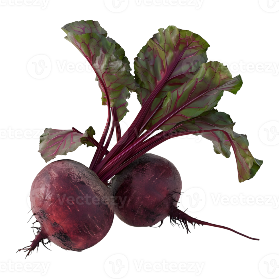 3D Rendering of a Purple Beetroot on Transparent Background png