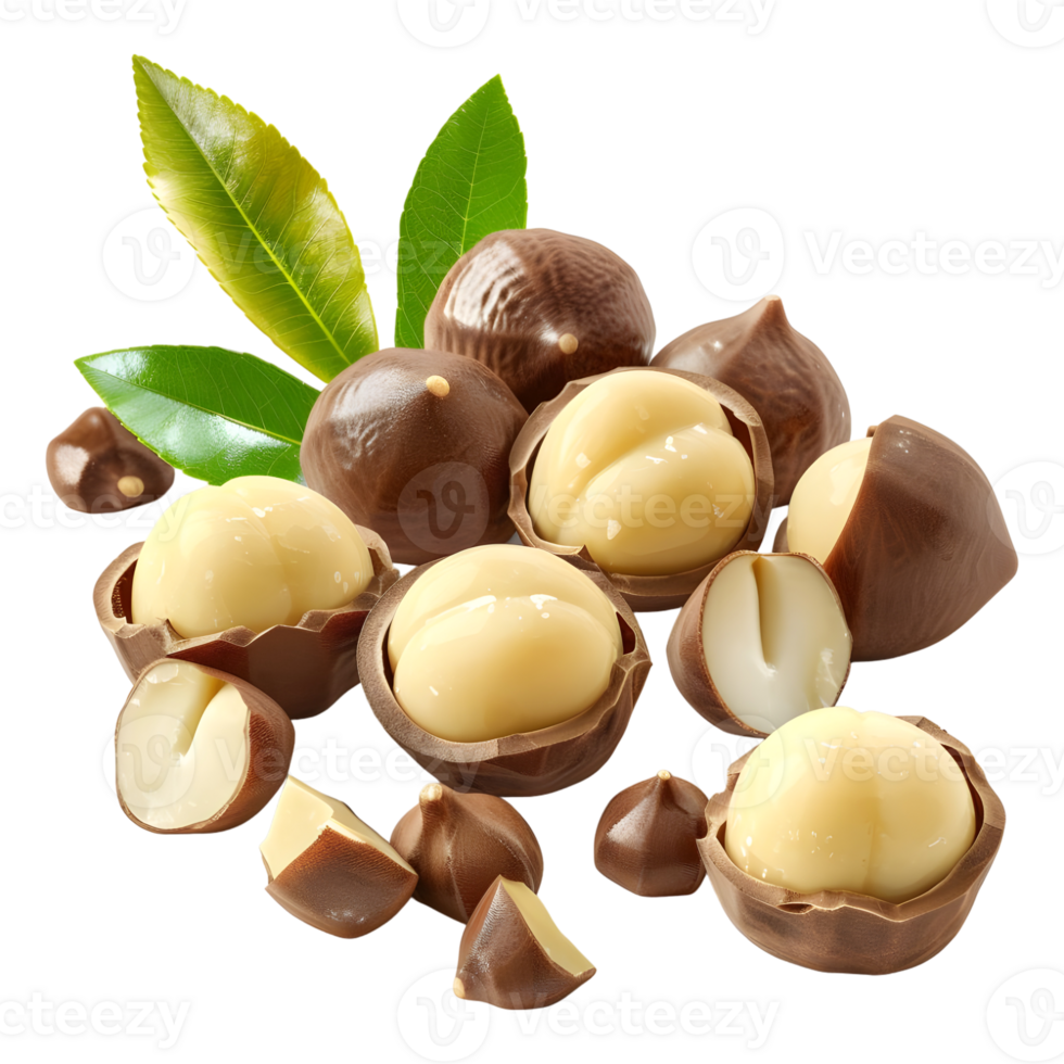 3D Rendering of a Macadamia Nuts on Transparent Background png