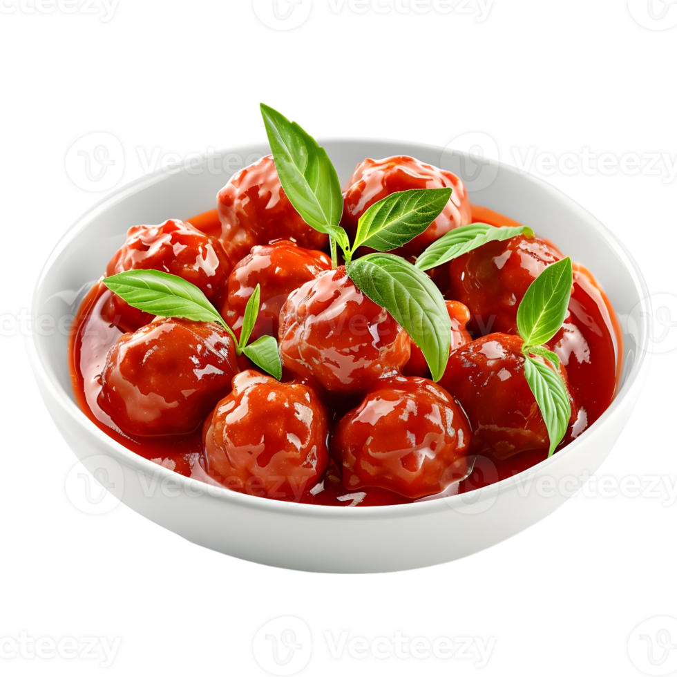 3D Rendering of a Meat Bowls in a Bowl on Transparent Background png