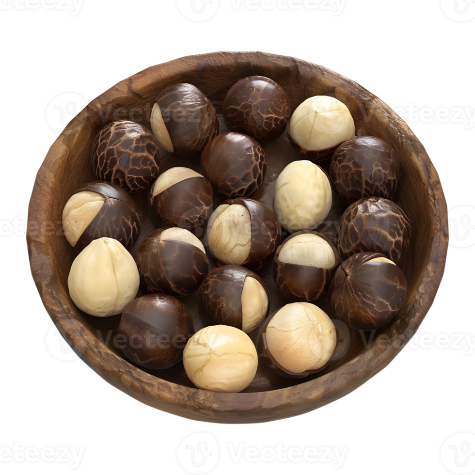 3D Rendering of a Macadamia Nuts on Transparent Background png