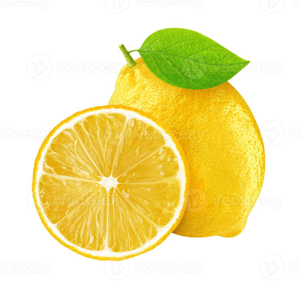 limón aislado sobre fondo blanco con trazado de recorte foto