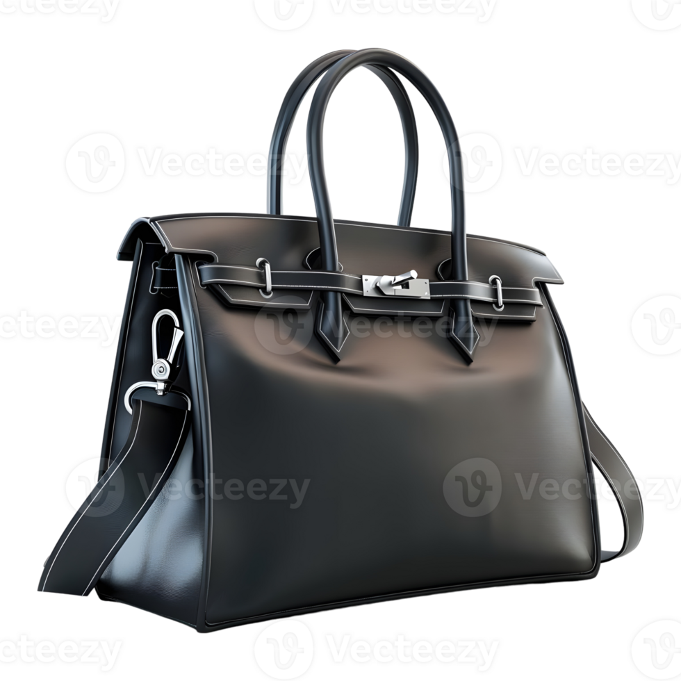 3D Rendering of a Woman Bag on Transparent Background png