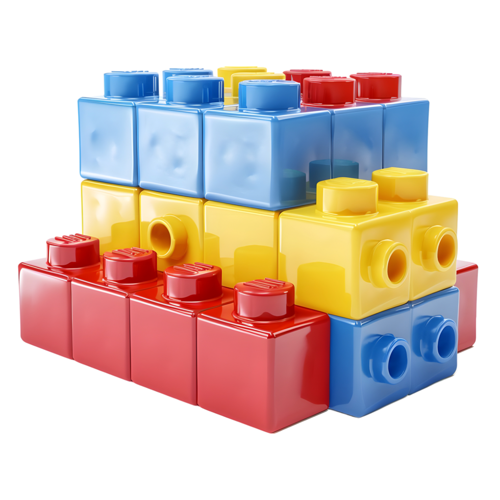 3D Rendering of a Toys Boxes Colorful on Transparent Background png