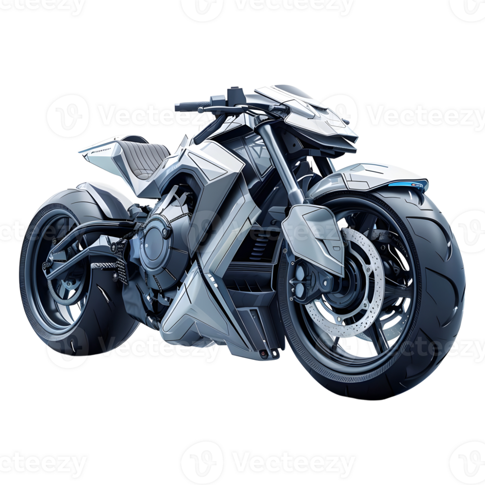 3D Rendering of a Luxury Motorbike or Motorcycle on Transparent Background png