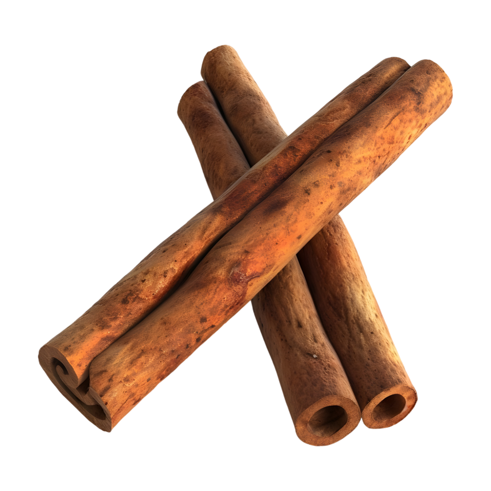 3D Rendering of a Cinnamon Stick on Transparent Background png