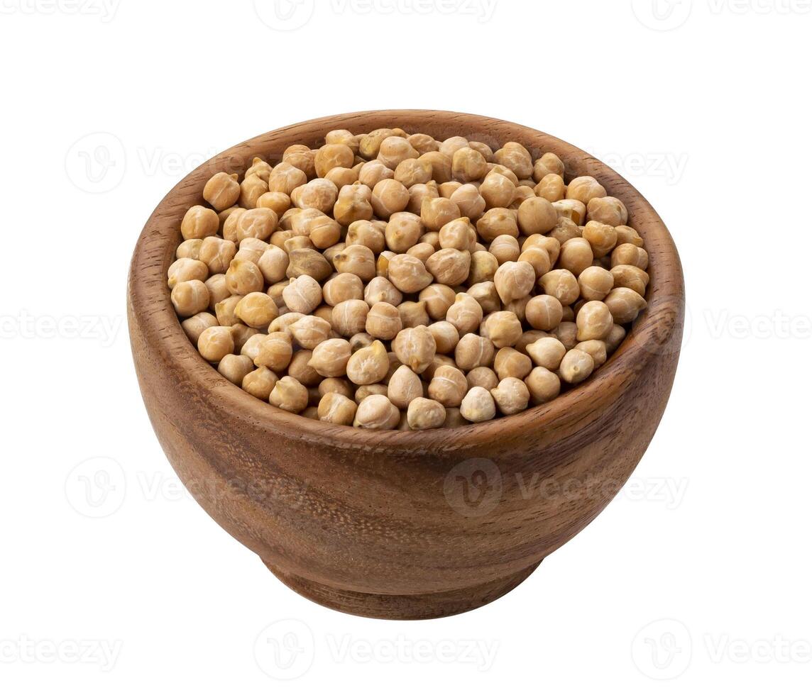 Chickpeas isolated on white background with clipping pat photo