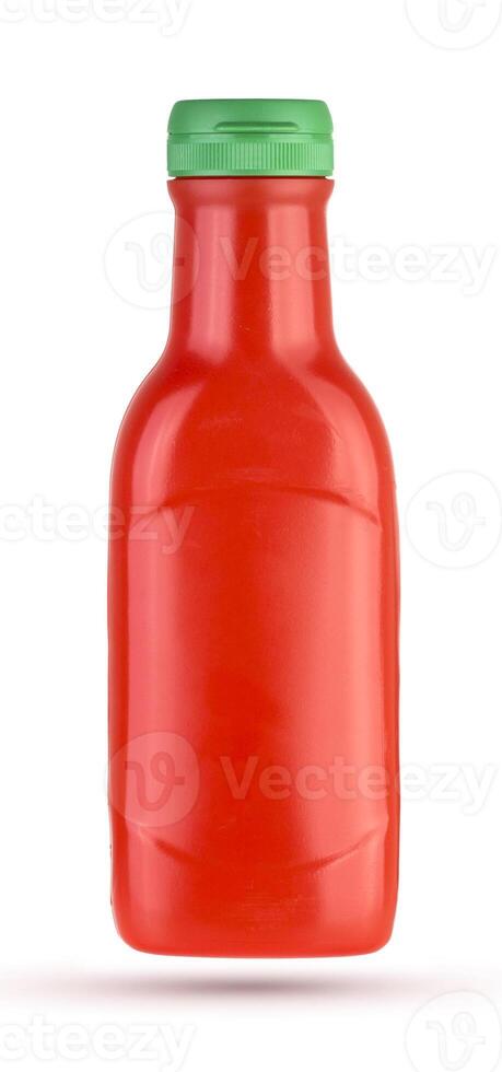 Ketchup bottle isolated on white background. photo