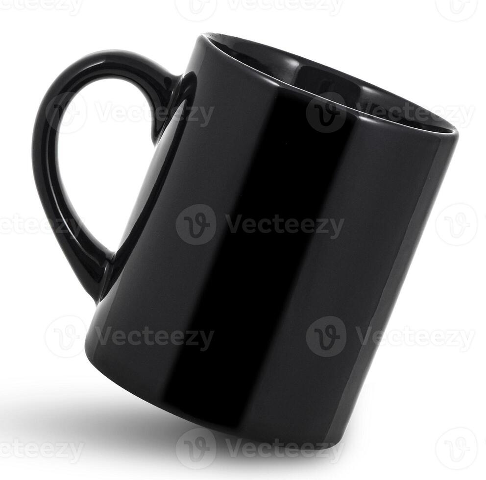 negro taza aislado foto