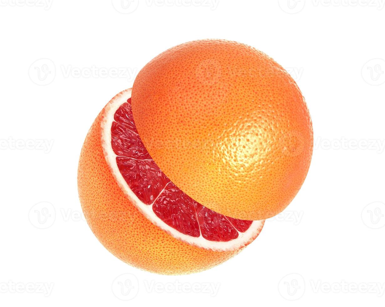 Grapefruit isolated on white photo