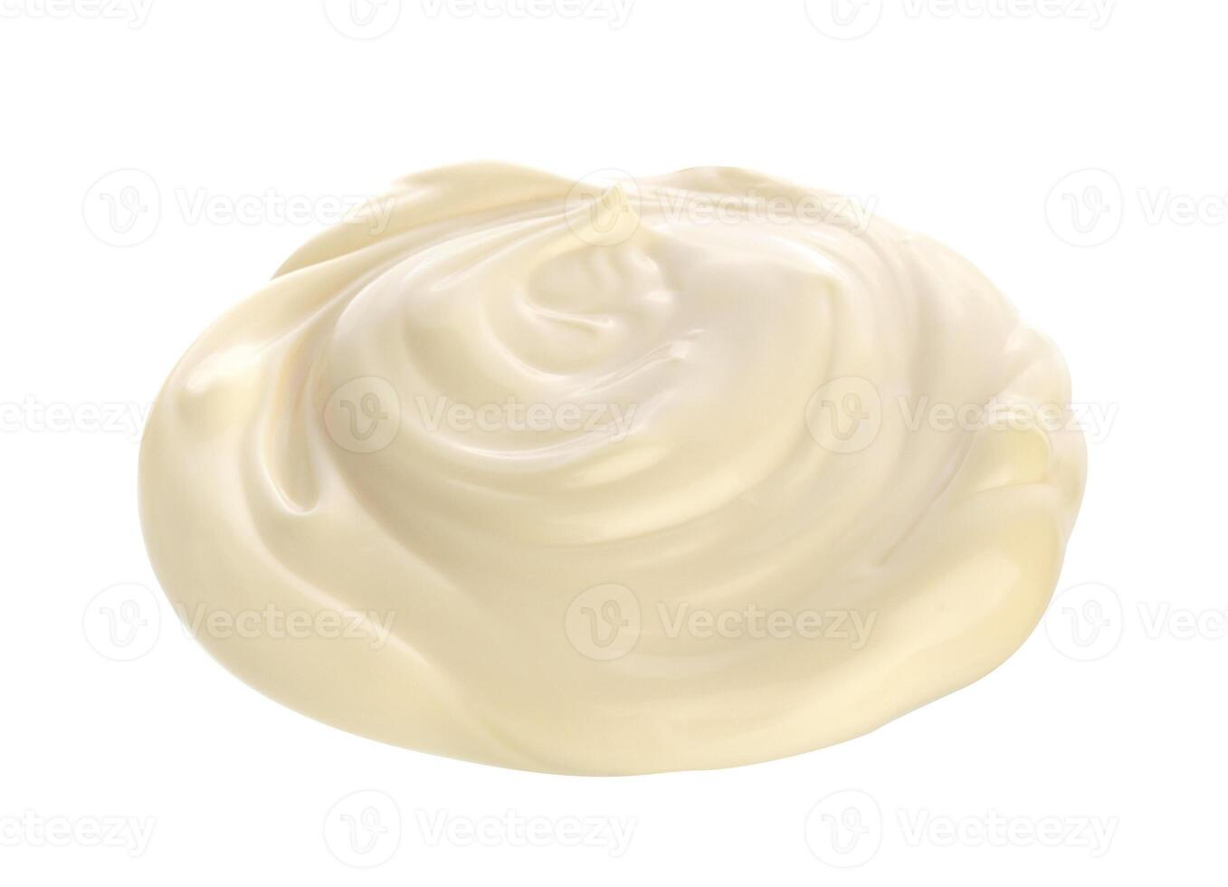 Handful of mayonnaise isolated on white background photo