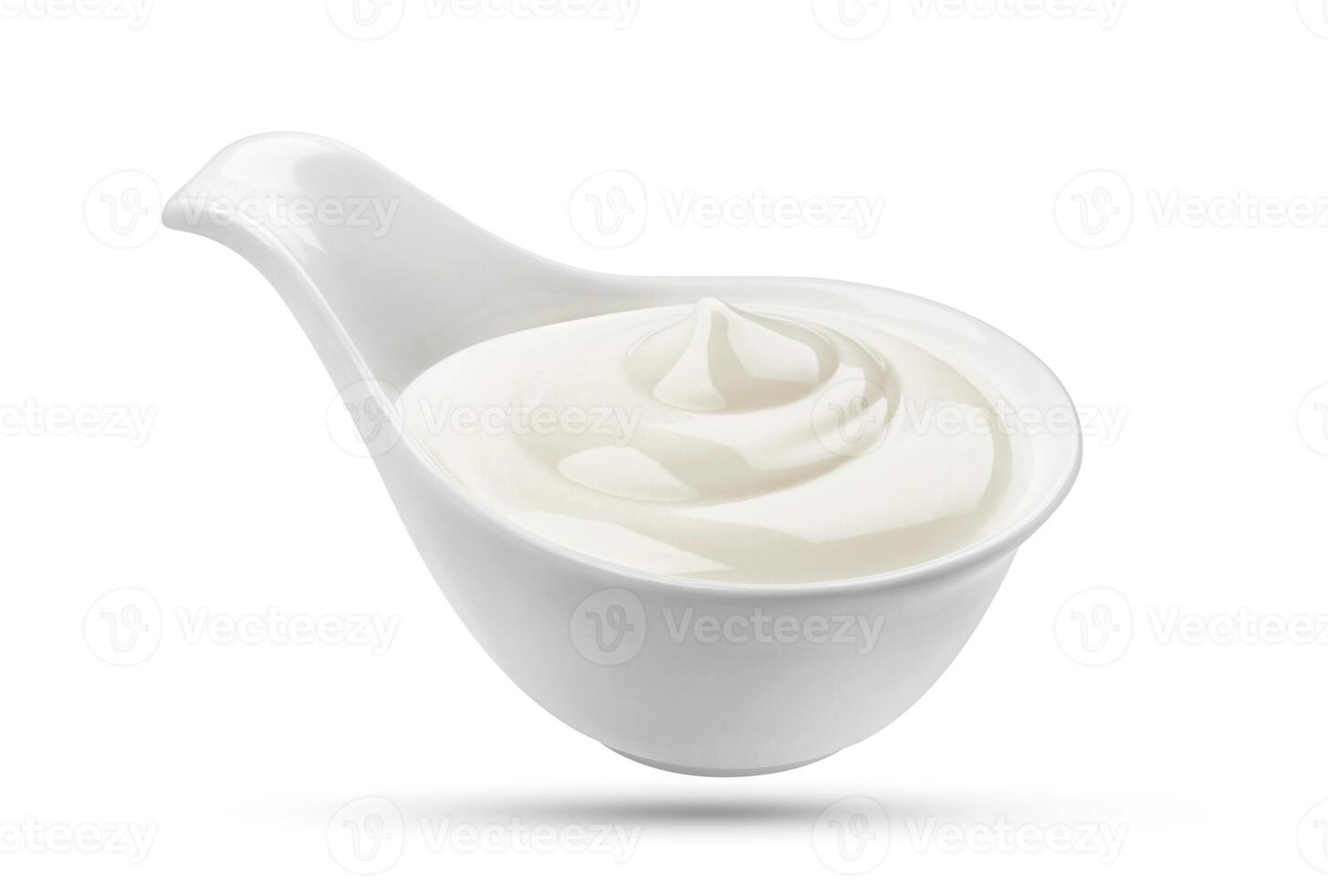 Mayonnaise bowl isolated on white background photo