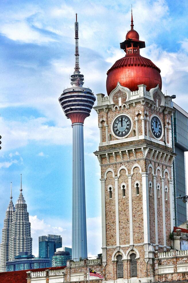 Kuala Lumpur, Malaysia on May 22, 2023. Very beautiful historical architecture of the Sultan Abdul Samad Building. photo