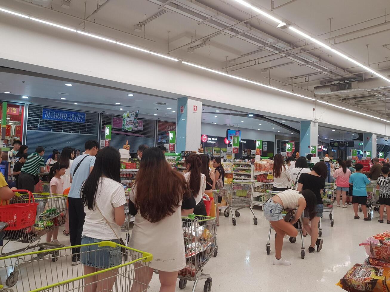 Bangkok, Thailand on July 22 2023. The atmosphere at the Big C Department Store is very busy photo