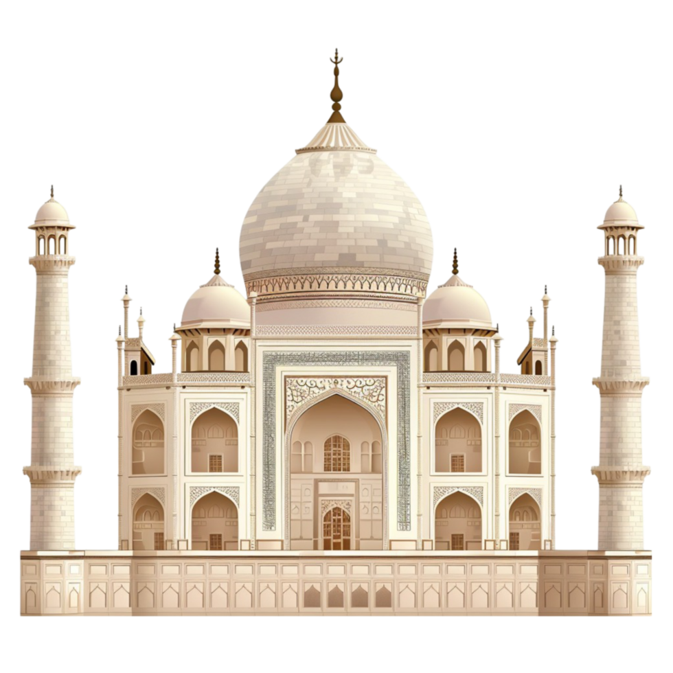 Taj Mahal in 3D Capturing the Majesty of India's Architectural Gem png