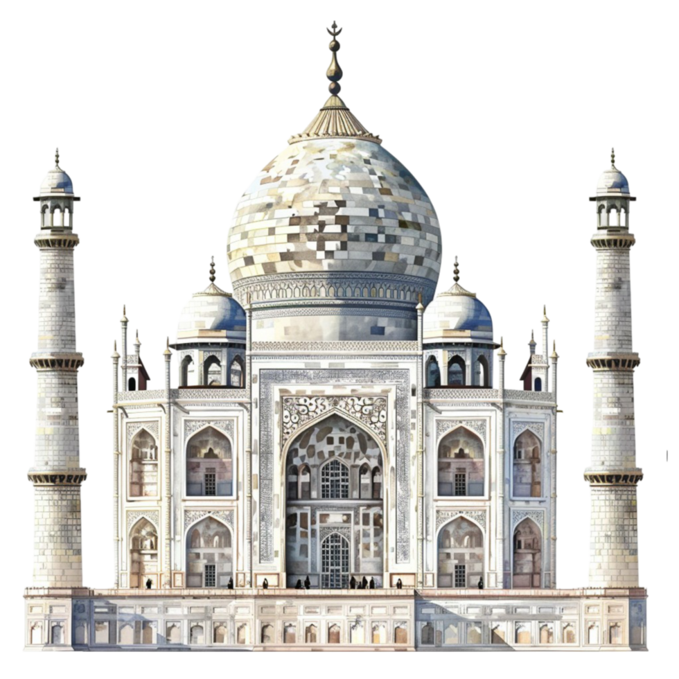 3 D Rendering of TajMahal Bringing the Beauty of Agra's Marvel to Life png