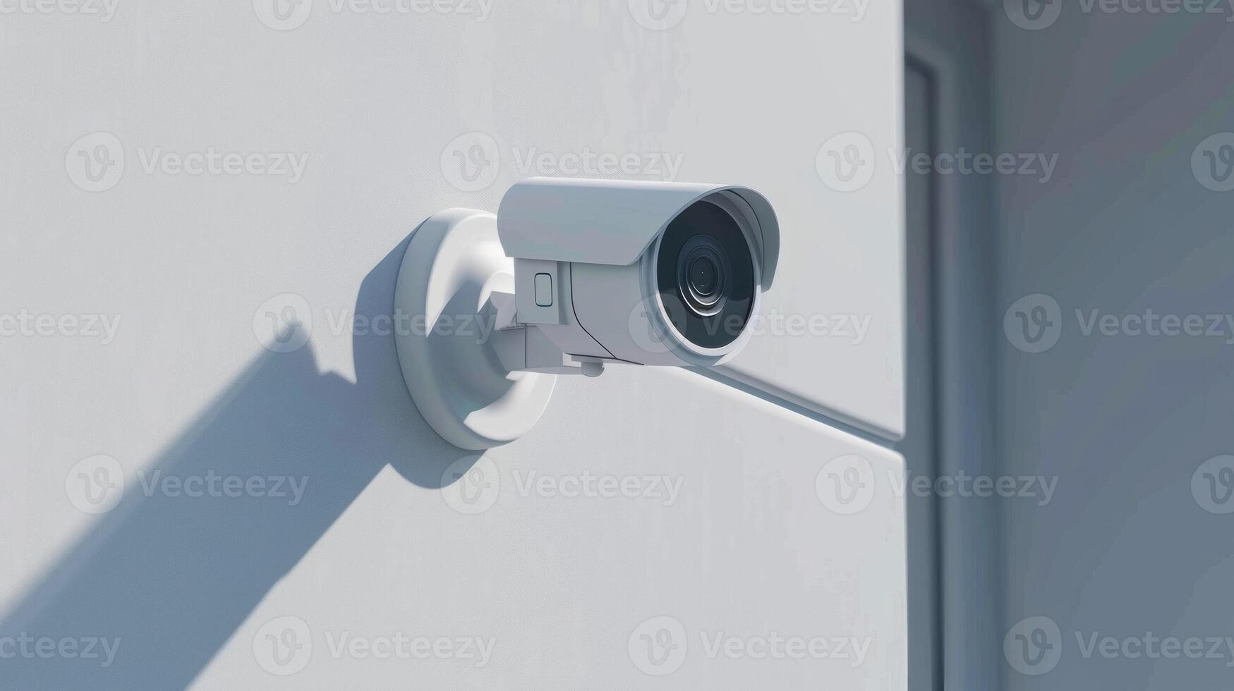 Blank mockup of a webcam with a wideangle lens for capturing large groups or rooms. photo