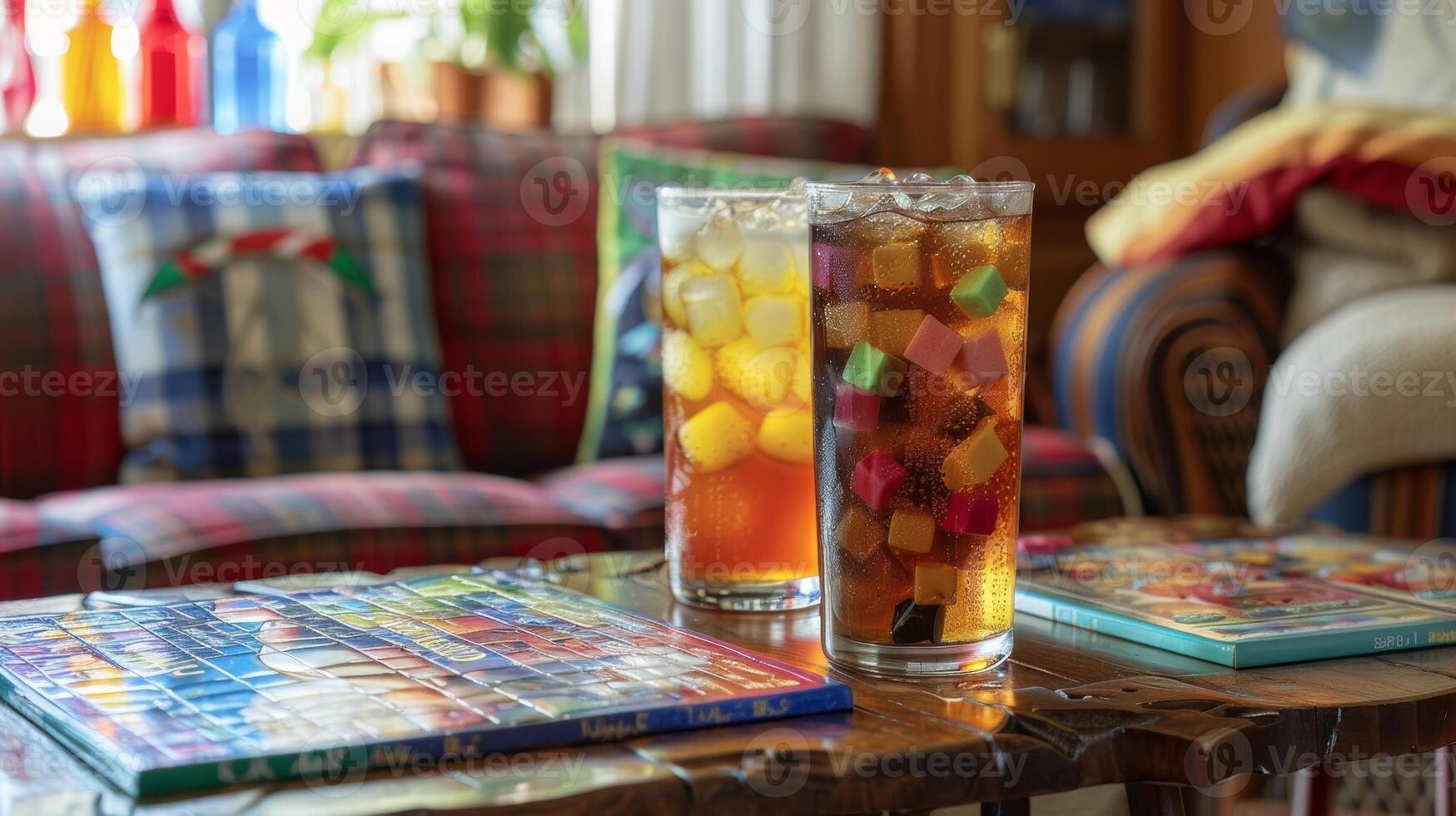 Classic board games and puzzles are available for guests to play while sipping on their sodas photo