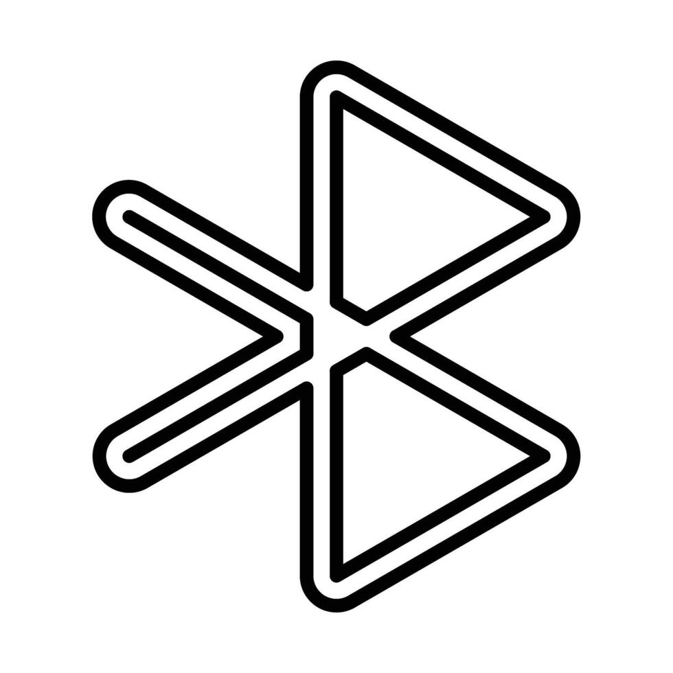 Bluetooth Line Icon Design vector