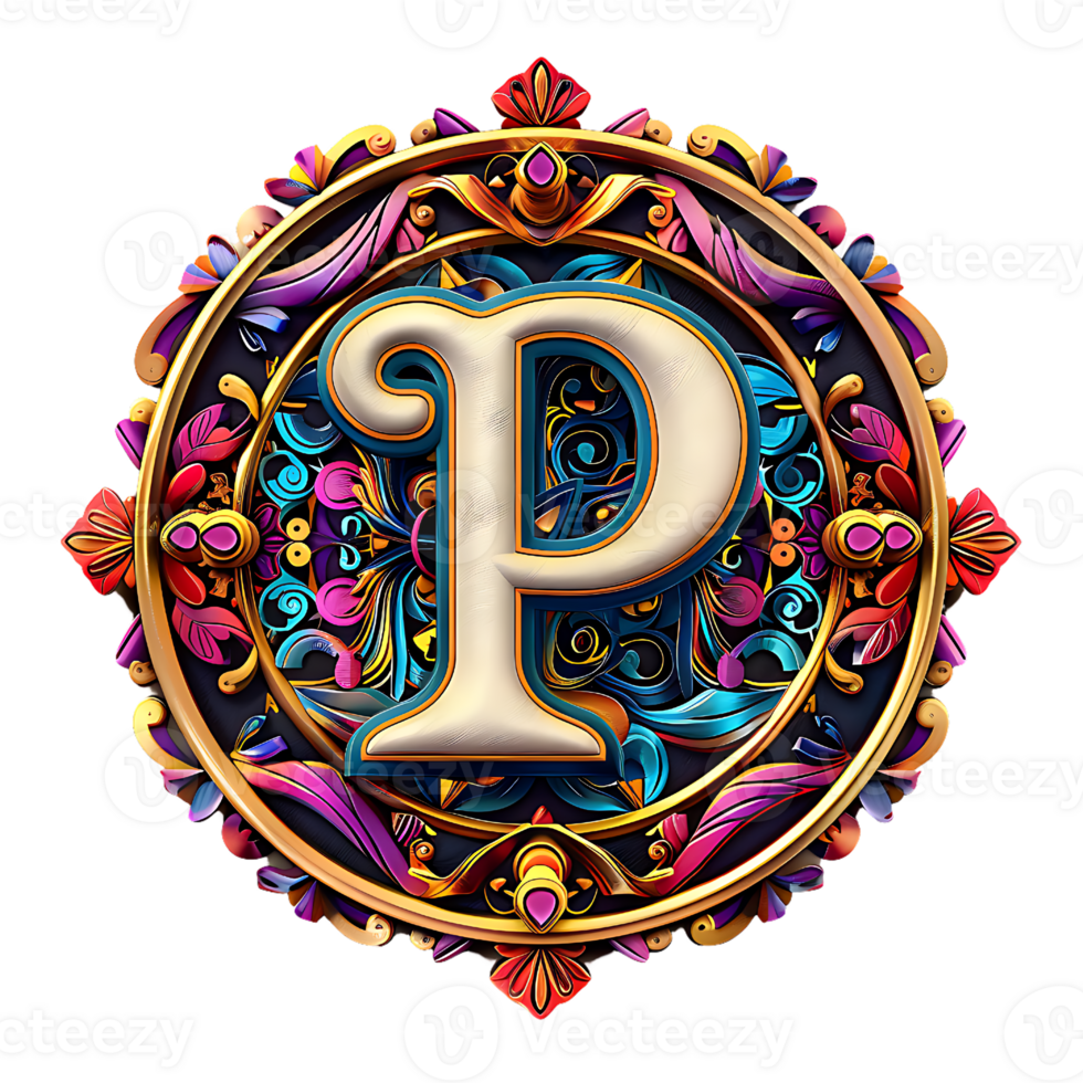 Boho Celestial Theme Alphabet Design png