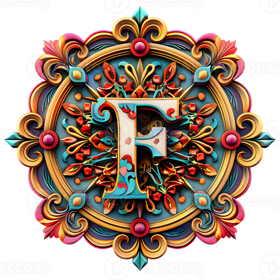 Boho Celestial Theme Alphabet Design png