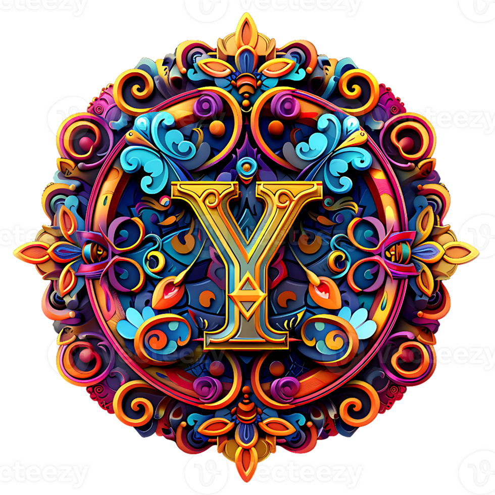 Boho Celestial Theme Alphabet Design png
