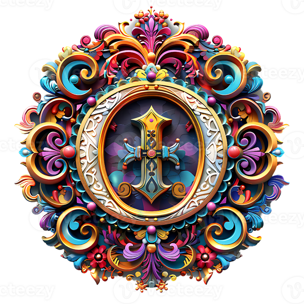Boho Celestial Theme Alphabet Design png