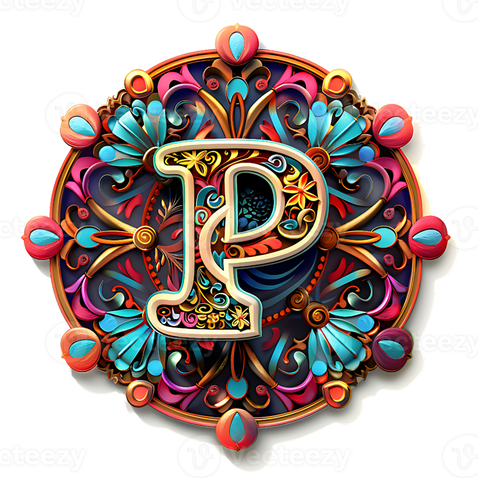 Boho Celestial Theme Alphabet Design png