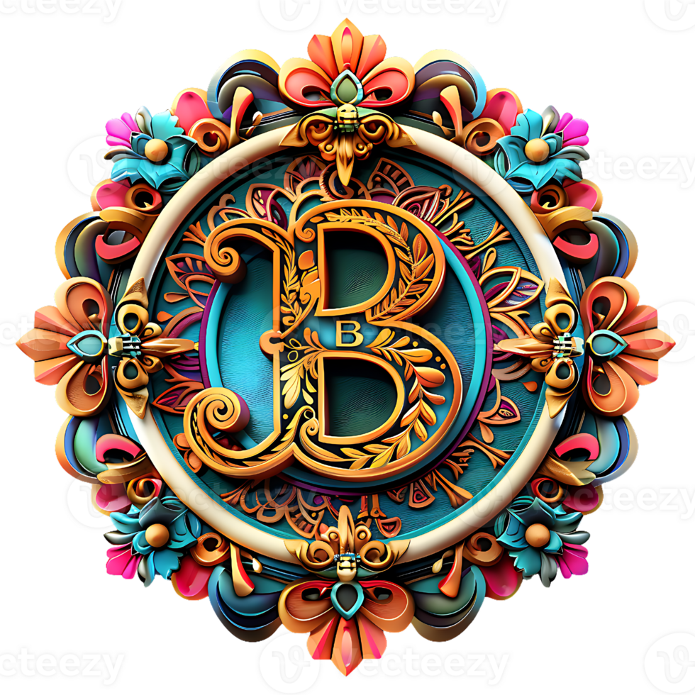 Boho Celestial Theme Alphabet Design png