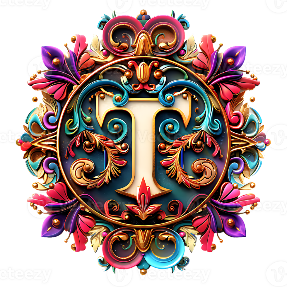 Boho Celestial Theme Alphabet Design png