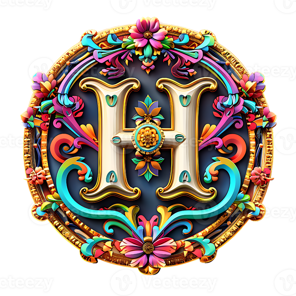 Boho Celestial Theme Alphabet Design png