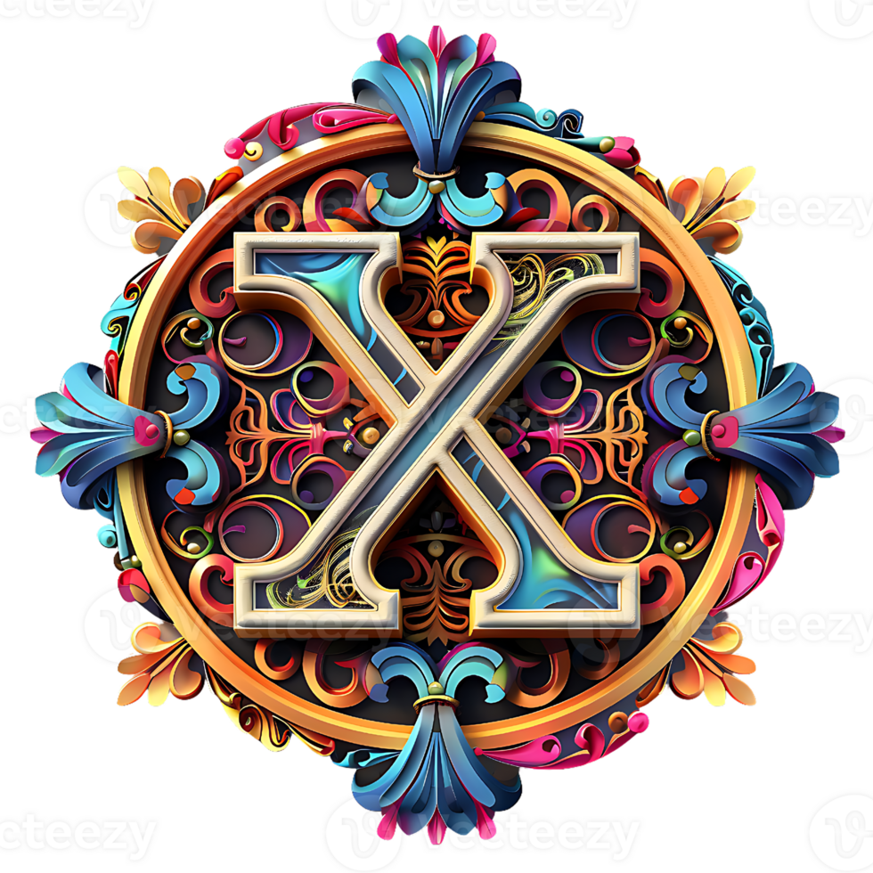 Boho Celestial Theme Alphabet Design png