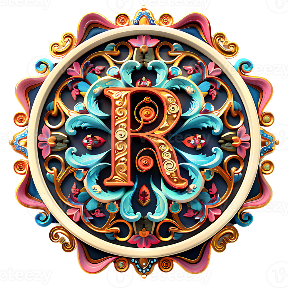 Boho Celestial Theme Alphabet Design png