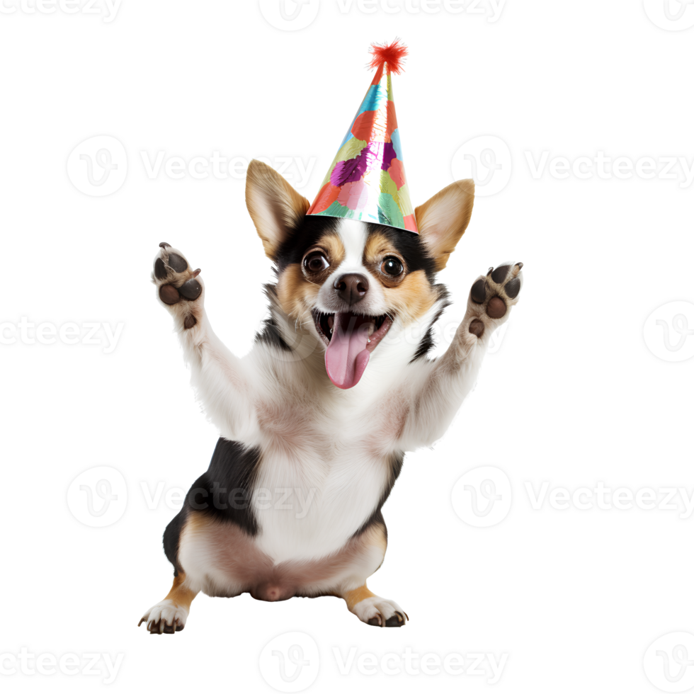 Cute and happy dog on transparent background , easy to use. png