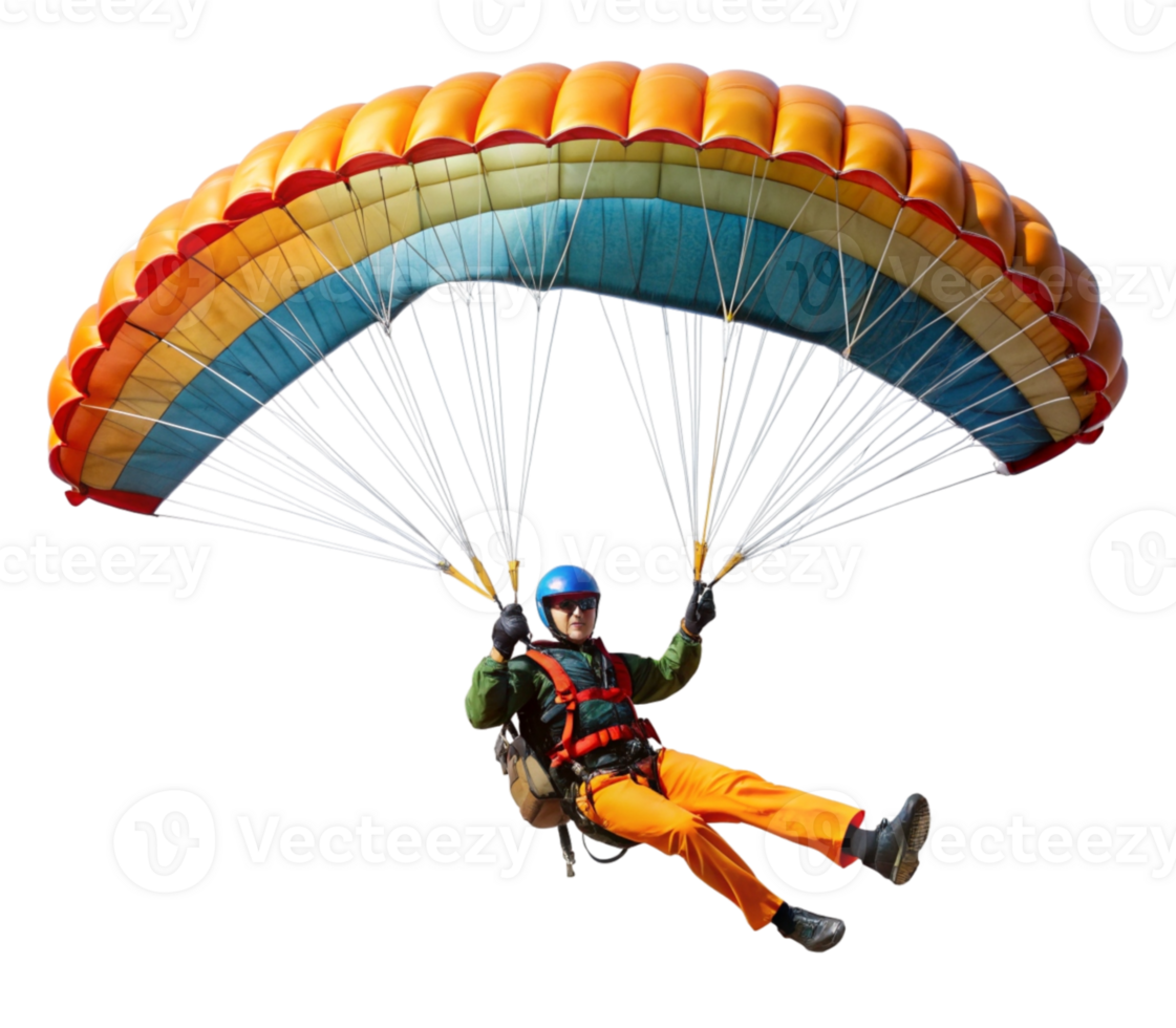 person paragliding with parachute png