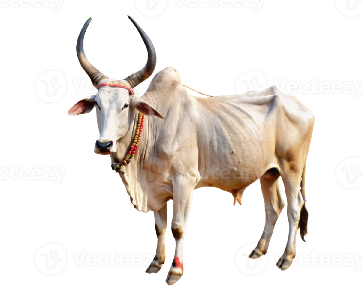 Indian bull of the Khilari breed png