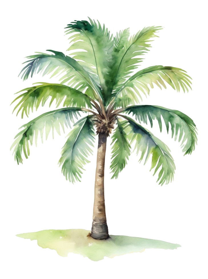 watercolor palm tree clipart png