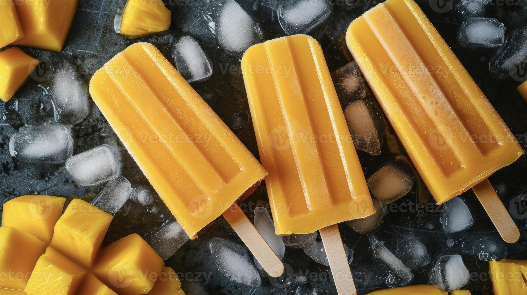 Sweet and tangy pineapple and mango flavors mingle deliciously in these tropicalinspired popsicles making for a refreshing treat as you cozy up next to the fire photo