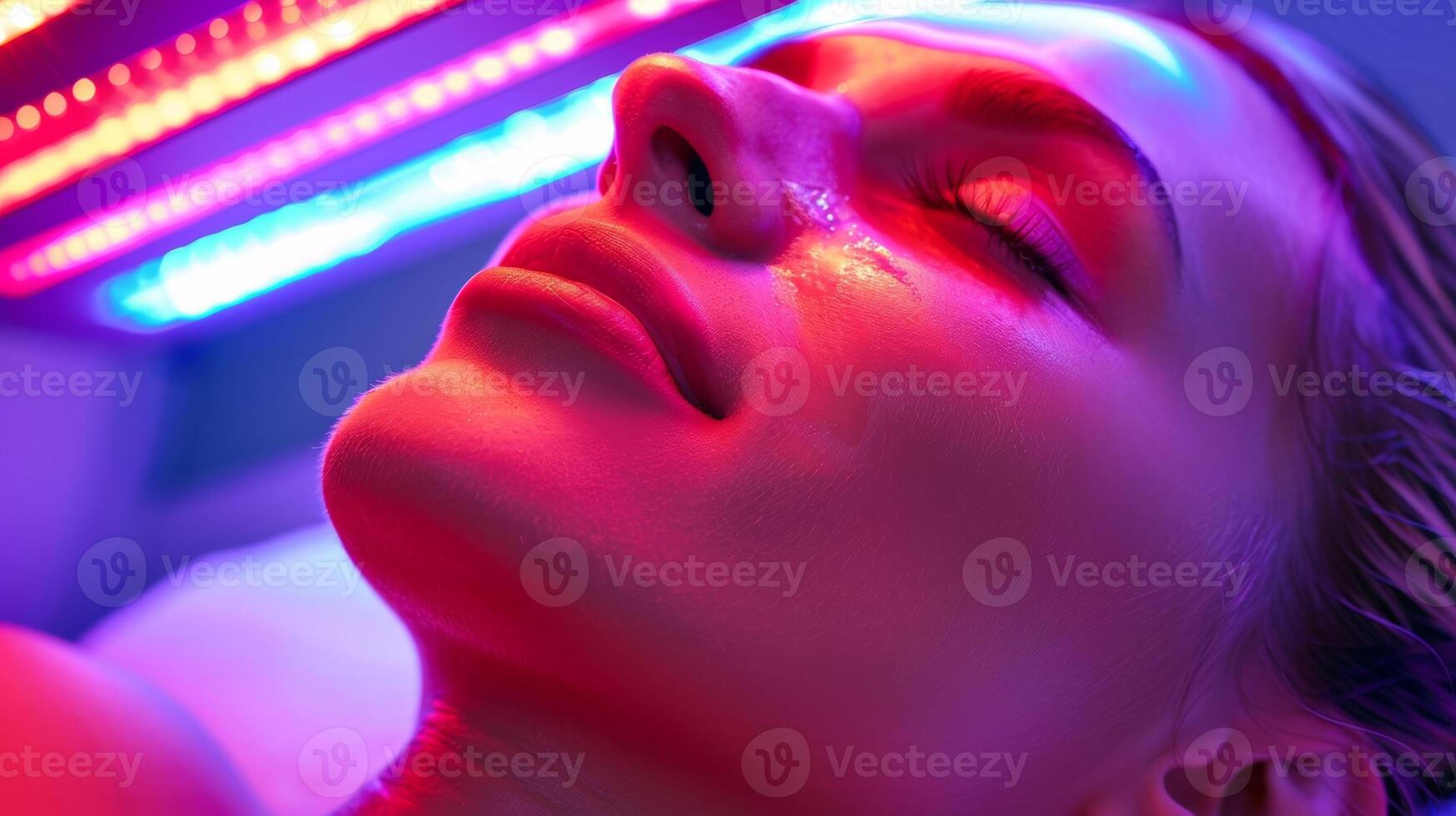 She can feel the sweat starting to trickle down her forehead as the infrared lights work their magic detoxifying her body and boosting her immune system. photo