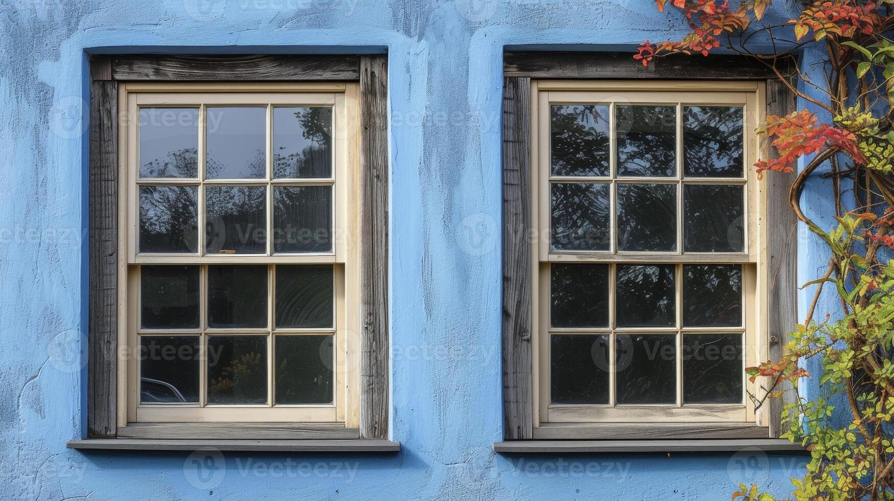 A comparison shot of two windows one with a standard single pane and one with a tripleglazed unit clearly shows the superior insulation capabilities and energy savings o photo