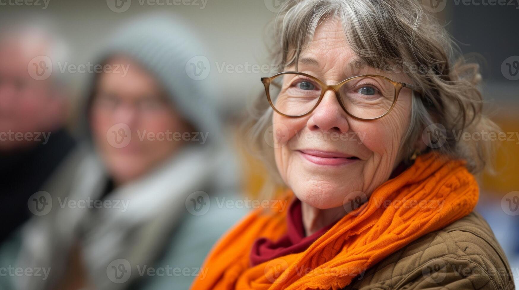 With a warm smile a retired nurse leads a workshop on first aid and emergency preparedness for a group of retirees hoping to give back to their communities through voluntee photo