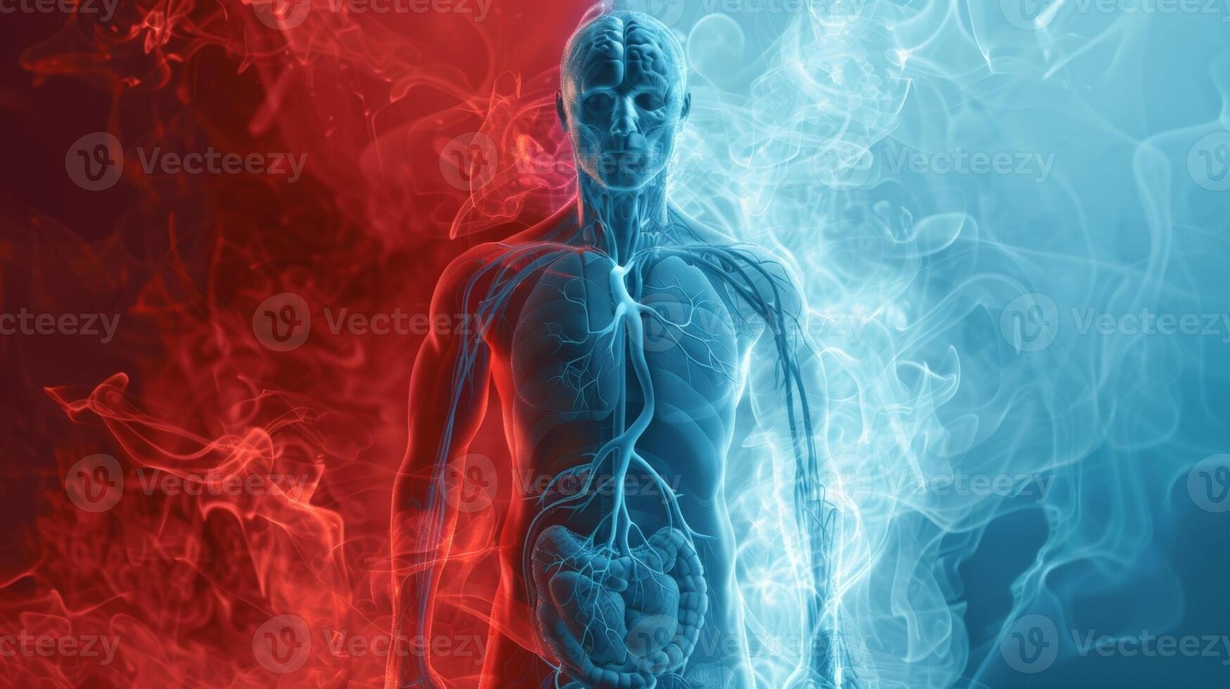 A visual comparison of flow before and after heat therapy showcasing a significant increase in circulation. photo