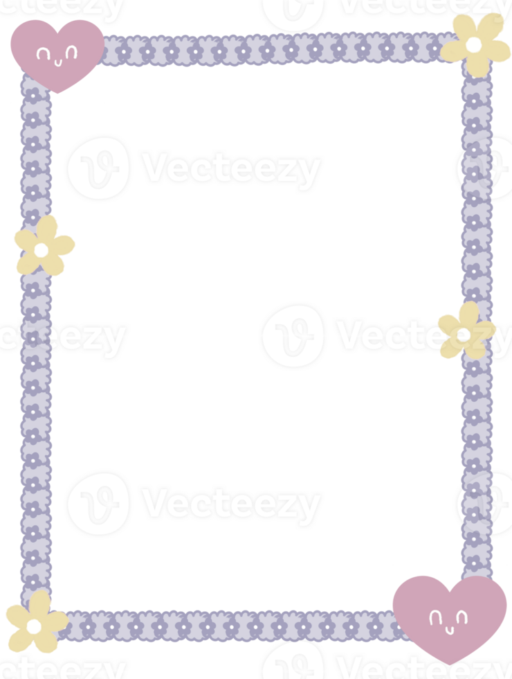 Cute pastel colors frame png