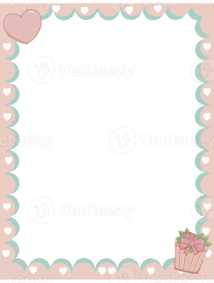 Cute pastel colors frame png