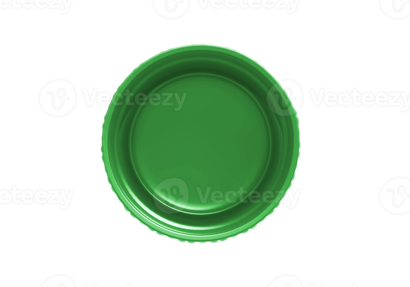Green plastic bottle caps, transparent background png