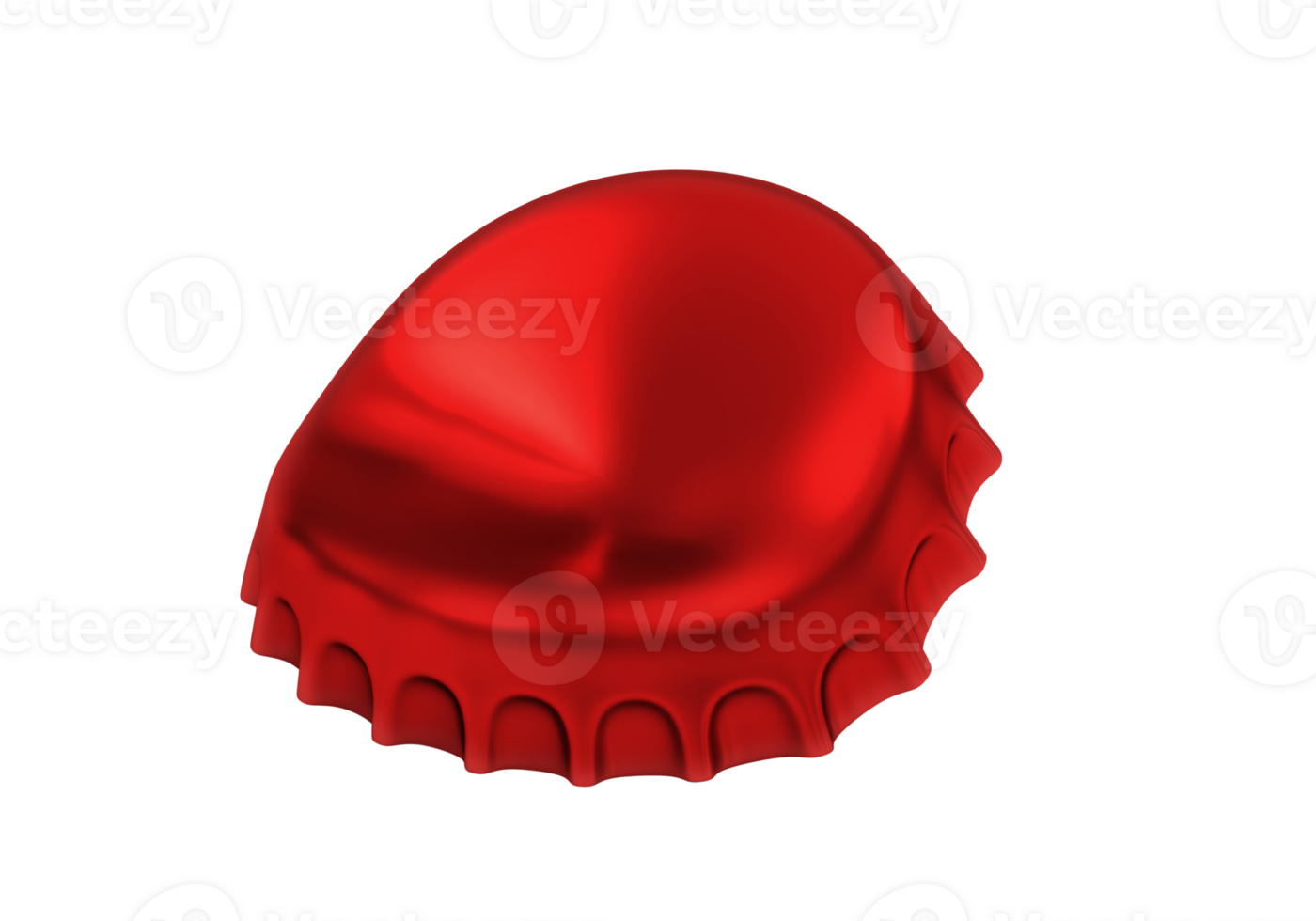 Red bottle cap, transparent background png