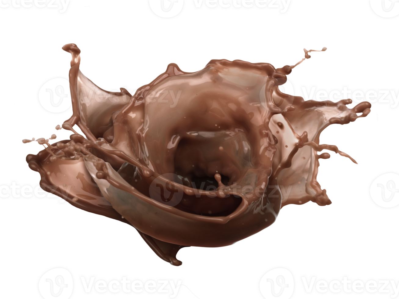 coffee. chocolate milk splash, transparent background png