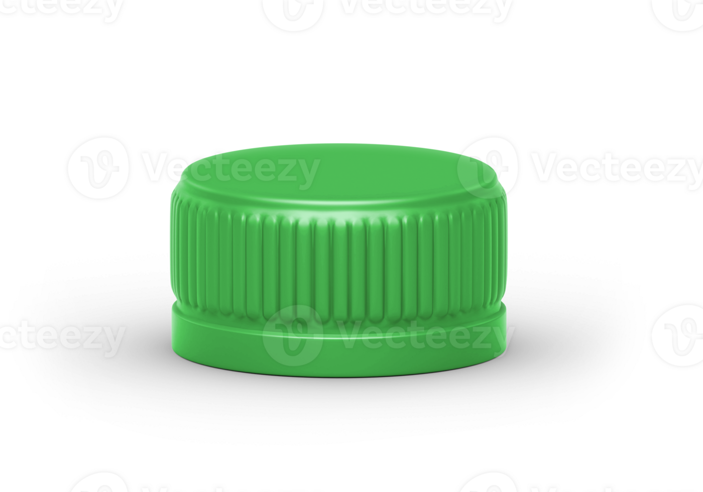 Green plastic bottle caps, transparent background png