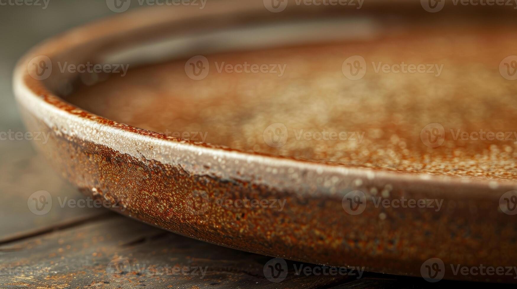 An unembellished stoneware platter with a soft speckled glaze and clean edges. photo